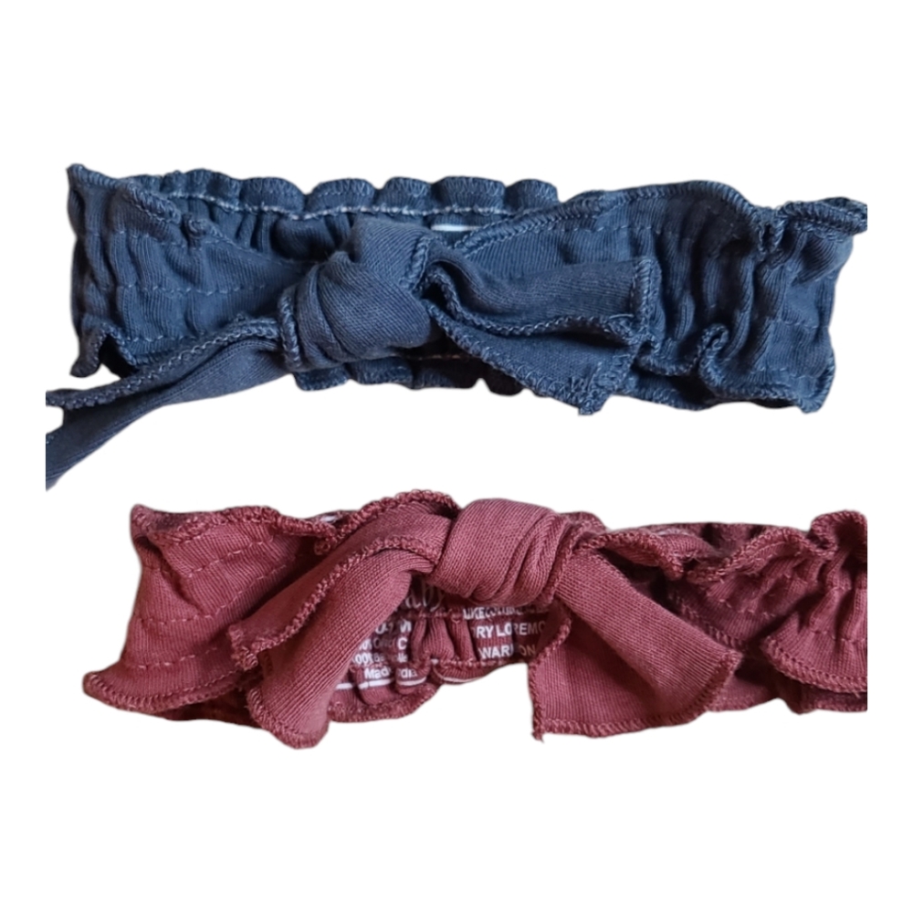 L'ovedbaby 2 Organic Smocked Tie Headbands 0-12m